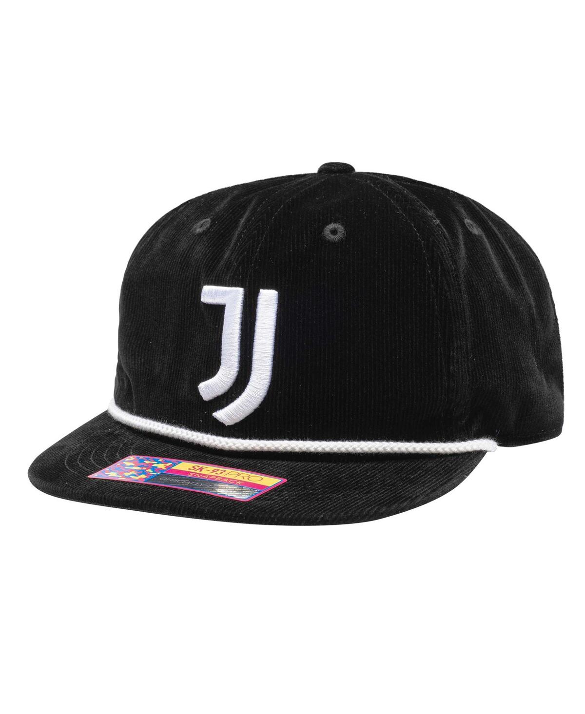 Shop Fan Ink Men's Black Juventus Snow Beach Adjustable Hat