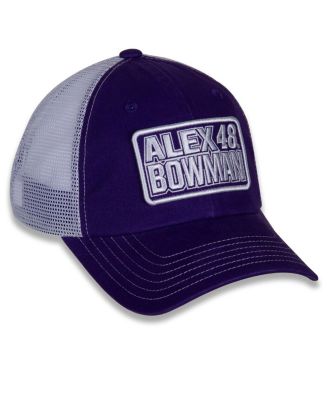 Women's Purple, White Alex Bowman Name and Number Patch Adjustable Hat
