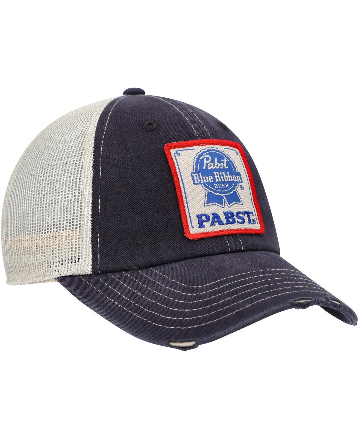 Shop American Needle Men's  Navy, Cream Pabst Blue Ribbon Orville Snapback Hat In Navy,cream