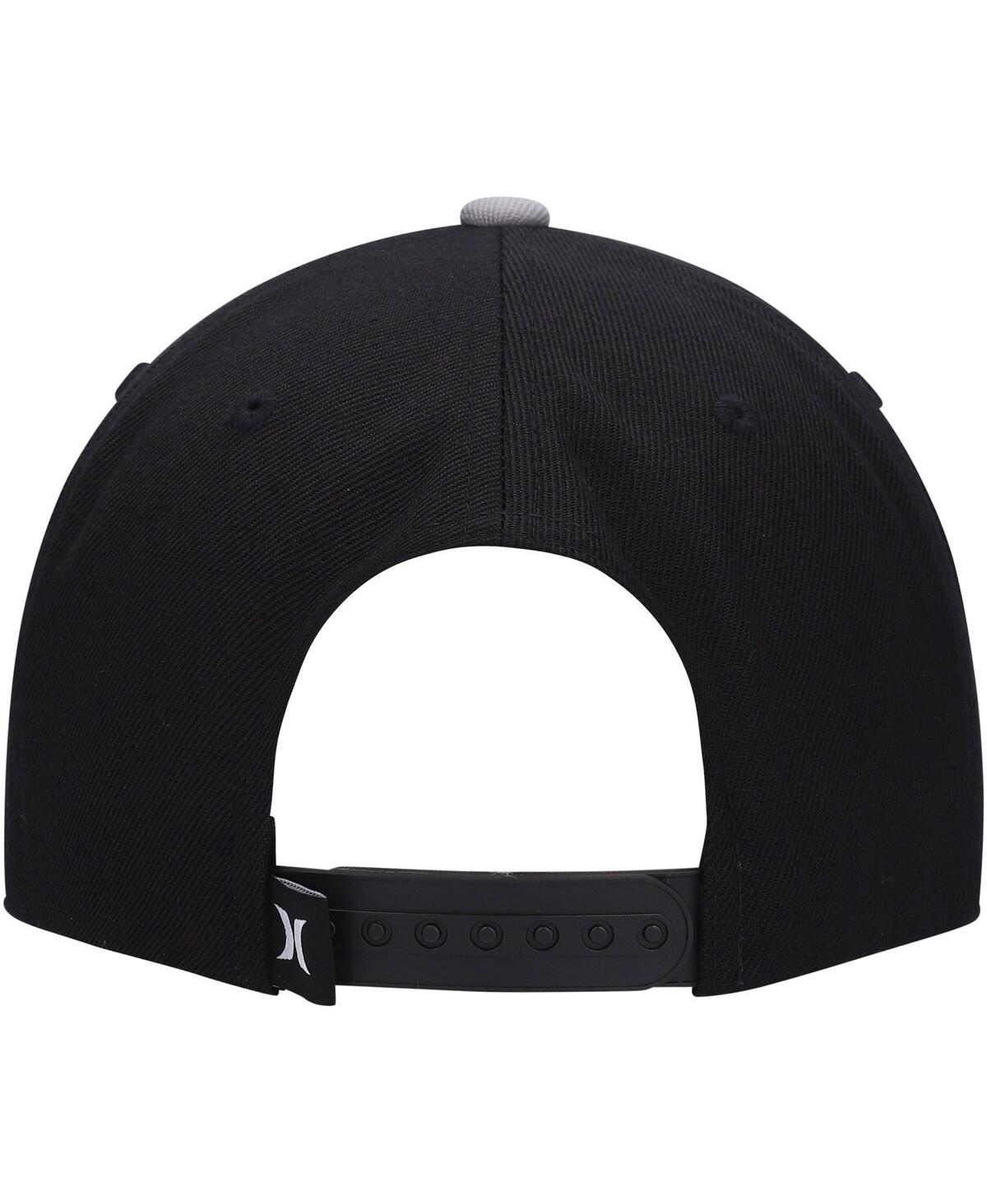 Shop Hurley Men's  Black, Gray Tahoe Snapback Hat In Black,gray