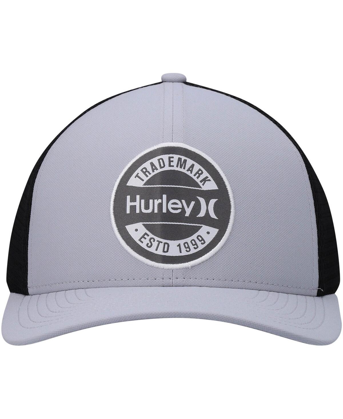 Shop Hurley Men's  Gray Charter Trucker Snapback Hat