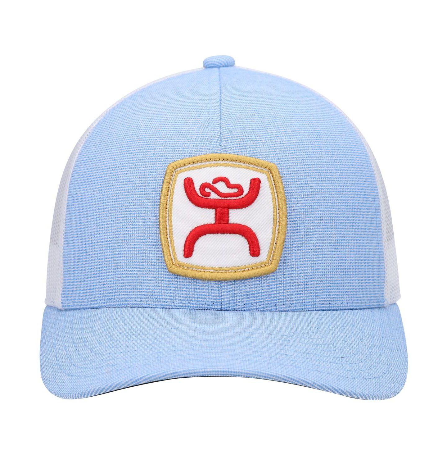 Мужская кепка Hooey Light Blue, White Zenith Trucker Snapback Hat — фото 3