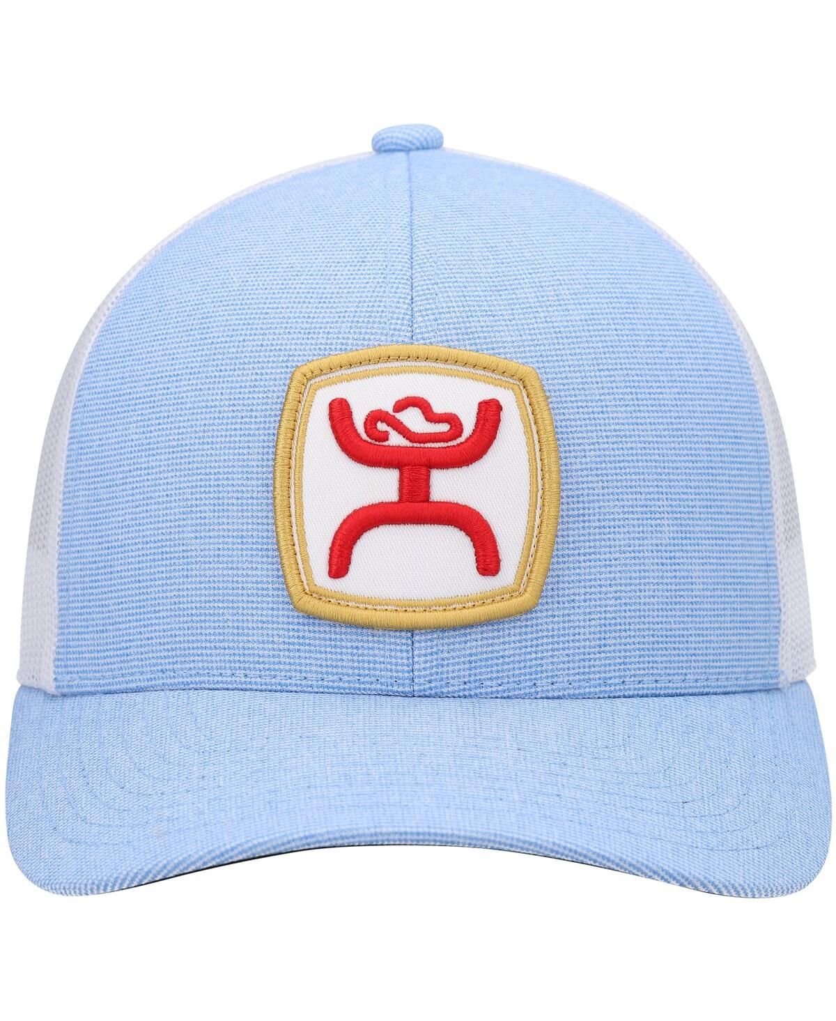 Shop Hooey Men's  Light Blue, White Zenith Trucker Snapback Hat In Light Blue,white