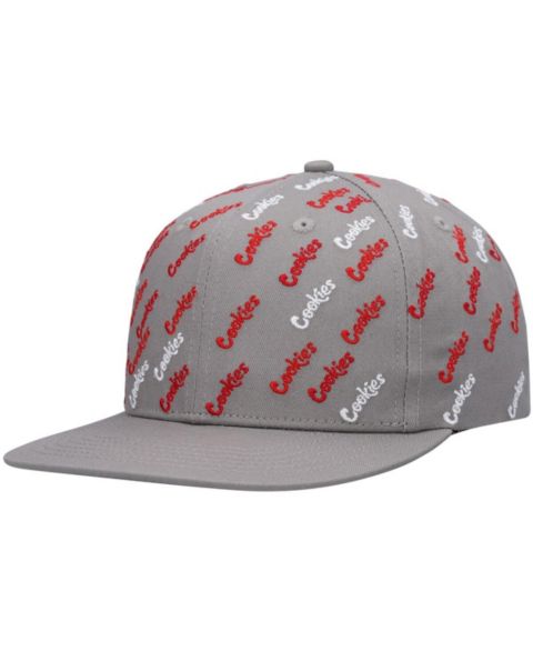 Мужская кепка Cookies Gray Triple Beam Allover Print Snapback Hat