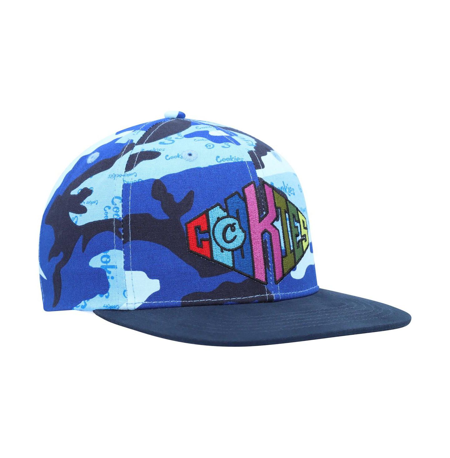 Мужская кепка Cookies Blue, Camo Across the Board Snapback Hat — фото 3