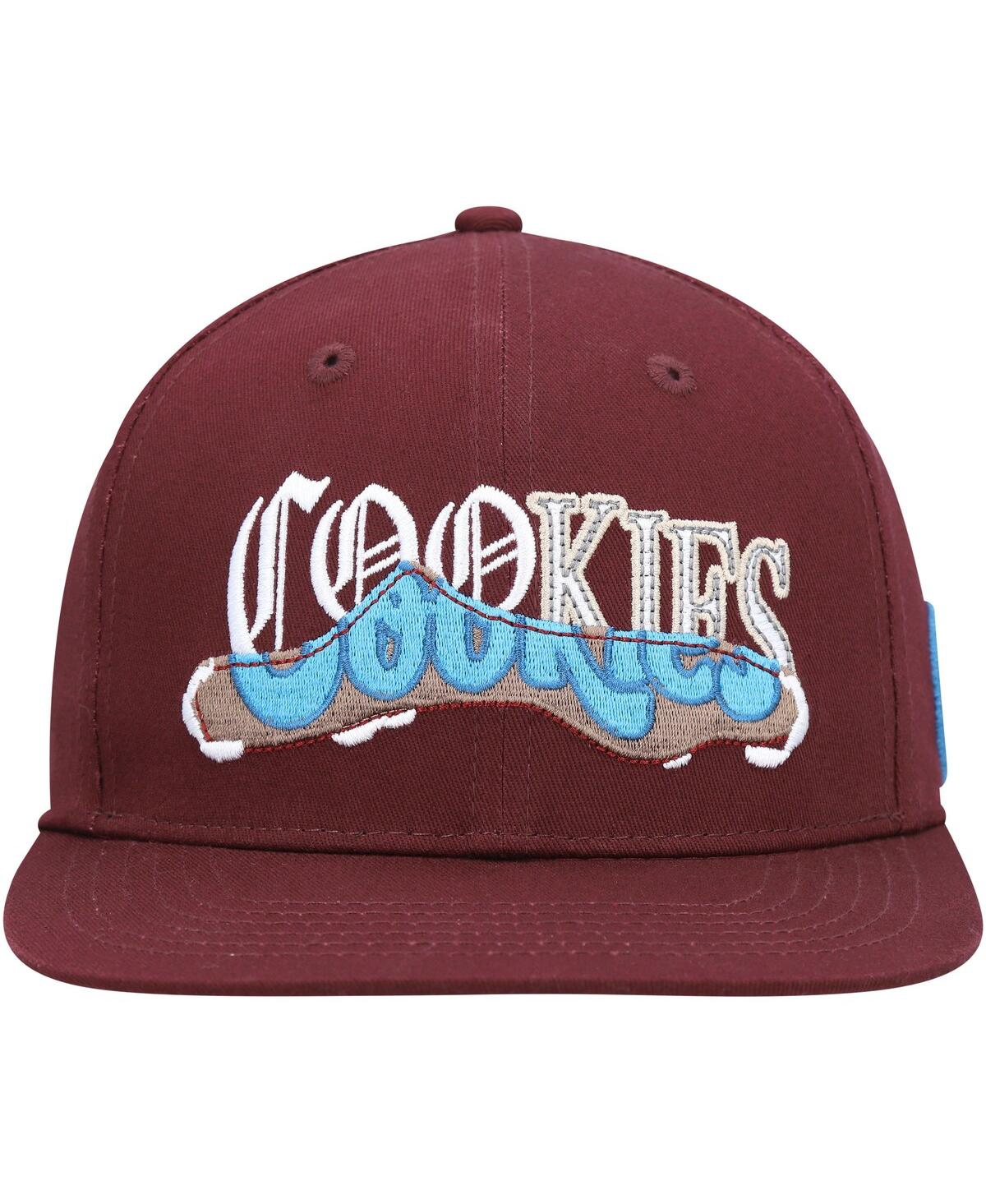 Shop Cookies Men's  Burgundy Upper Echelon Snapback Hat