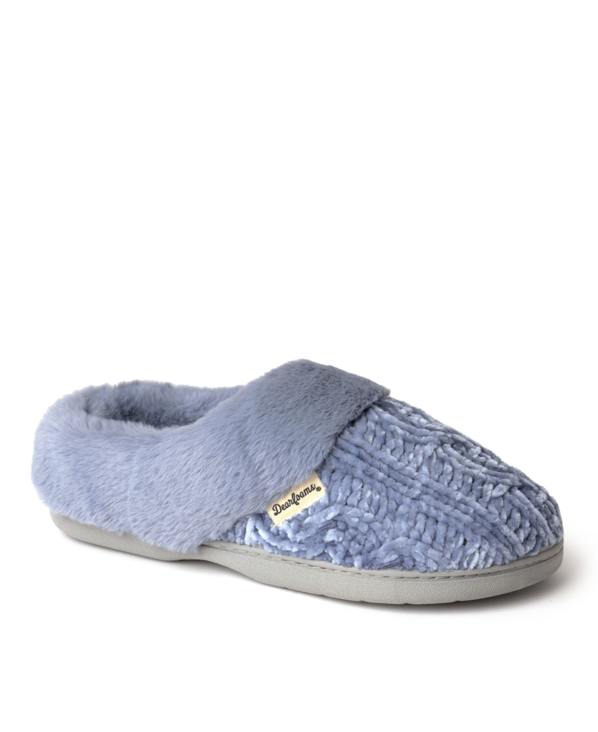 Dearfoams Women's Claire Marled Chenille Knit Clog In Blue