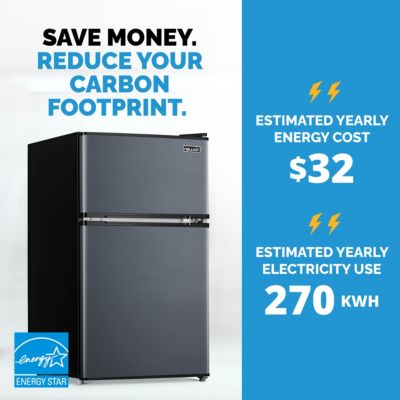 3.1 Cu. Ft. Compact Mini Refrigerator with Freezer