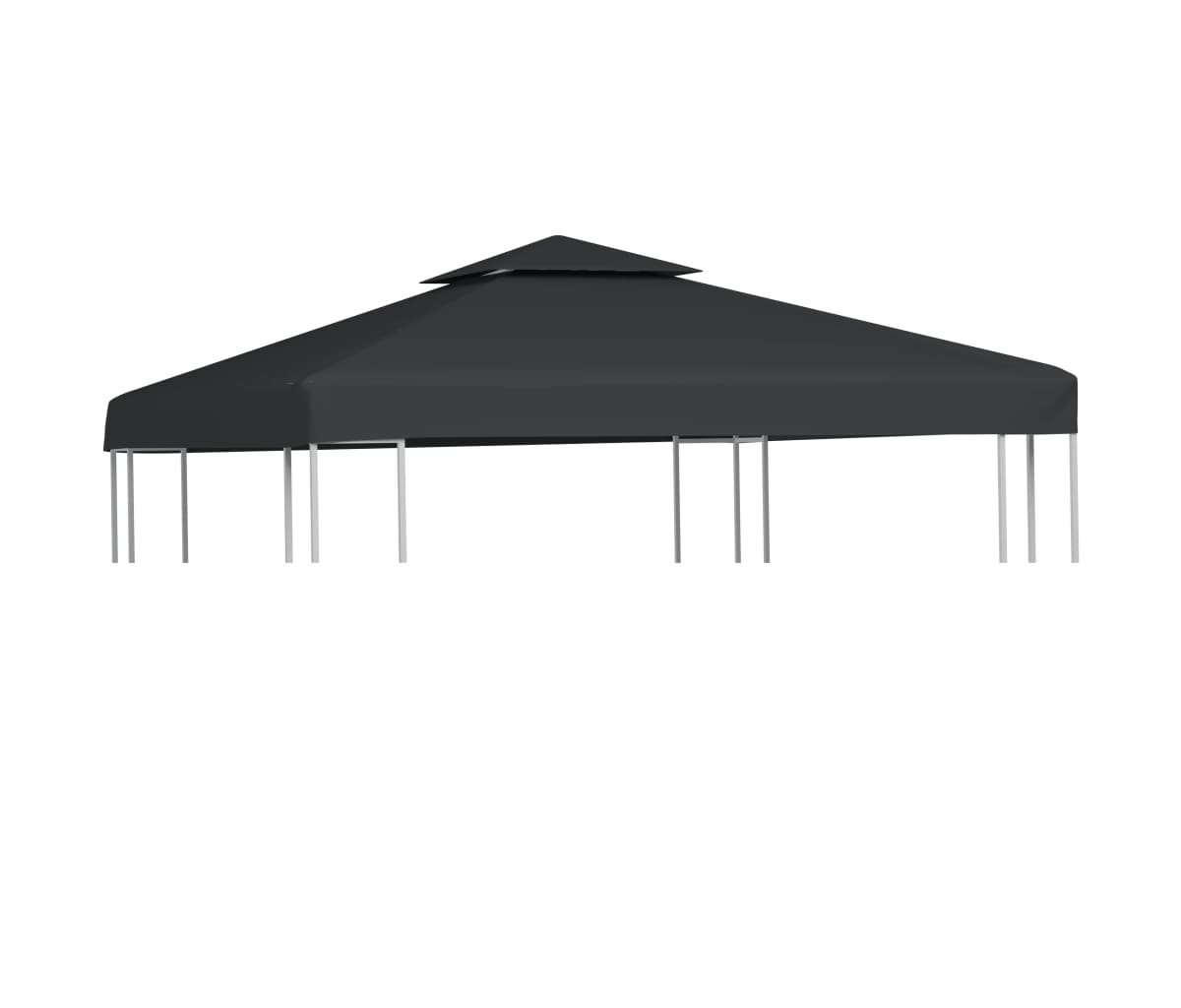 Gazebo Cover Canopy Replacement 1 oz/ft&#xB2; Dark Gray 9.8'x9.8' - Grey