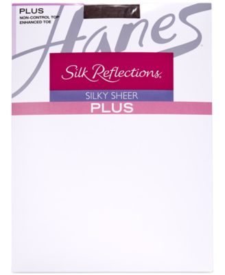 Hanes Silk Reflections Plus Size Enhanced Toe Pantyhose