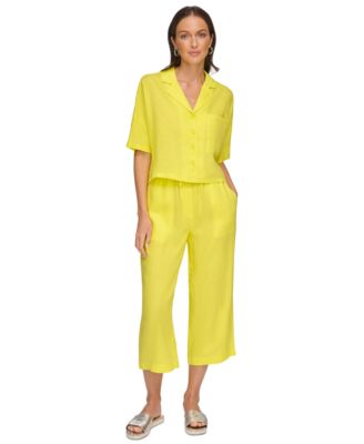 売れ筋商品|||ダナ キャラン ニューヨーク カットソー トップス レディース Women's Button-Front Dolman-Sleeve Linen Top Seafoam DKNY Women's Button-Front Dolman-Sleeve Linen Top - Macy's