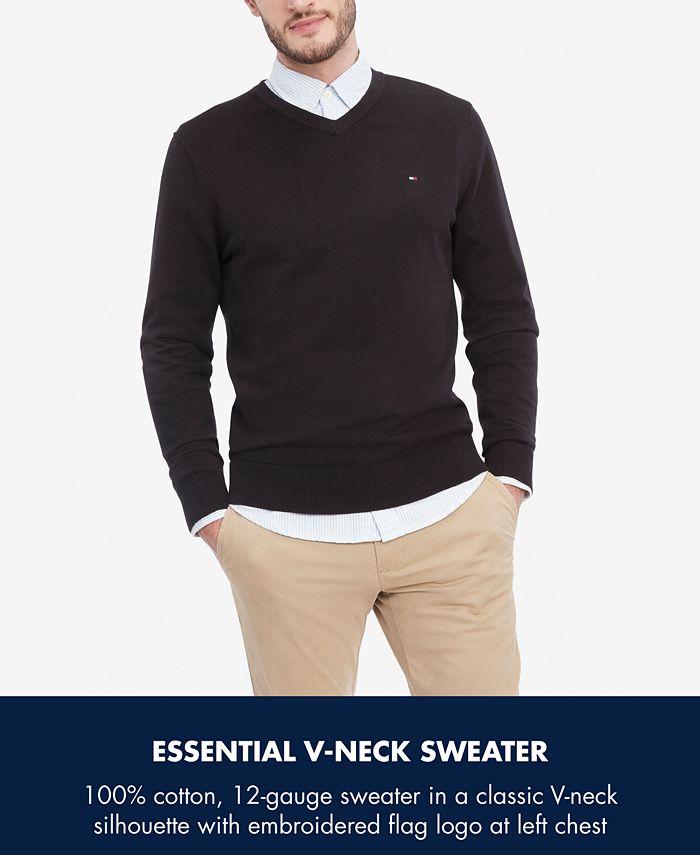 Tommy Hilfiger - Essential Solid V-Neck Sweater