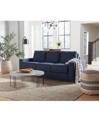Macy's Giorgio Fabric Stearns Foster Sleeper Sofa Created For Macys In Deep Blue