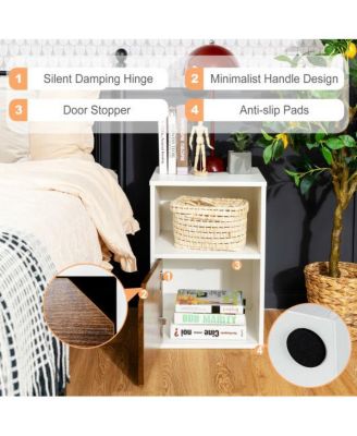 Set of 2 Nightstands Side End Table for Living Room