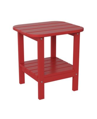 Nassau 2-Tier Adirondack Side Table, All-Weather Hdpe Indoor/Outdoor Accent Table