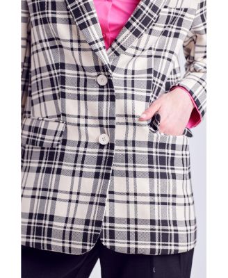 Women's Statement Plaid Blazer
