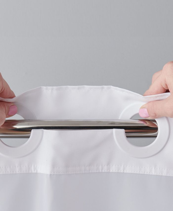 Hookless Escape Shower Curtain with Liner, 71 x 74 - White - Shower Curtain