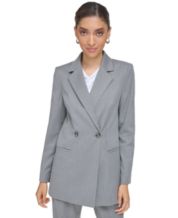 Calvin Klein Women's Walker Coat, Created for Macy's - Light Grey Melange - Size L