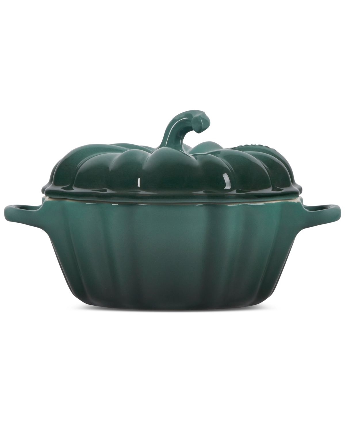 Le Creuset Stoneware Figural 12-oz. Pumpkin Petite Cocotte In White
