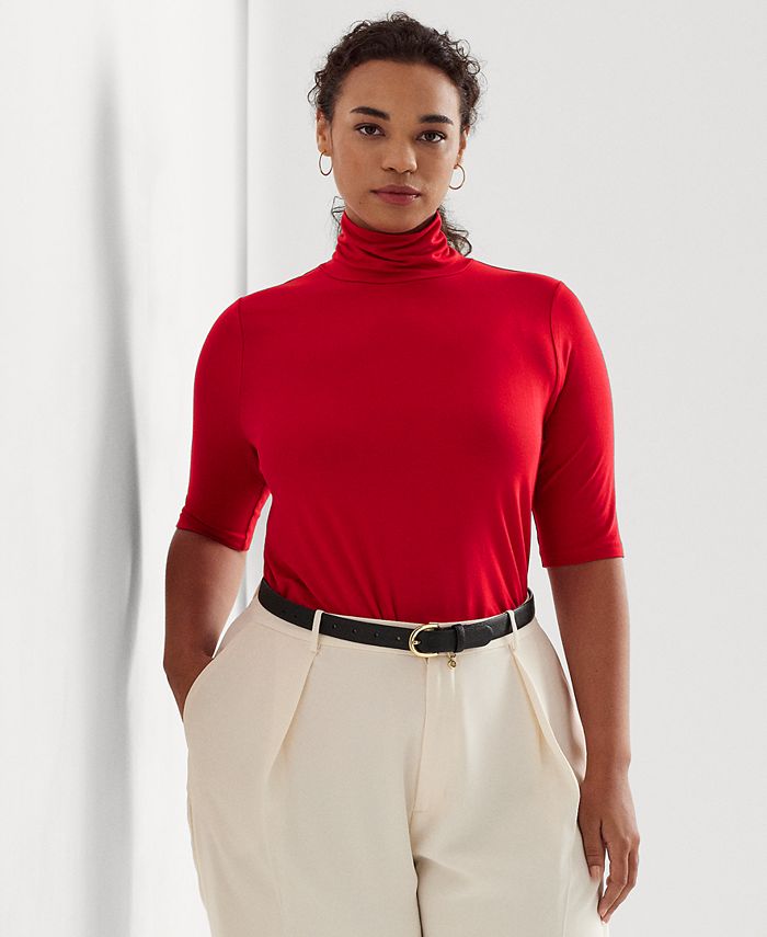 Lauren Ralph Lauren Plus Size ElbowSleeve Turtleneck Top Macy's