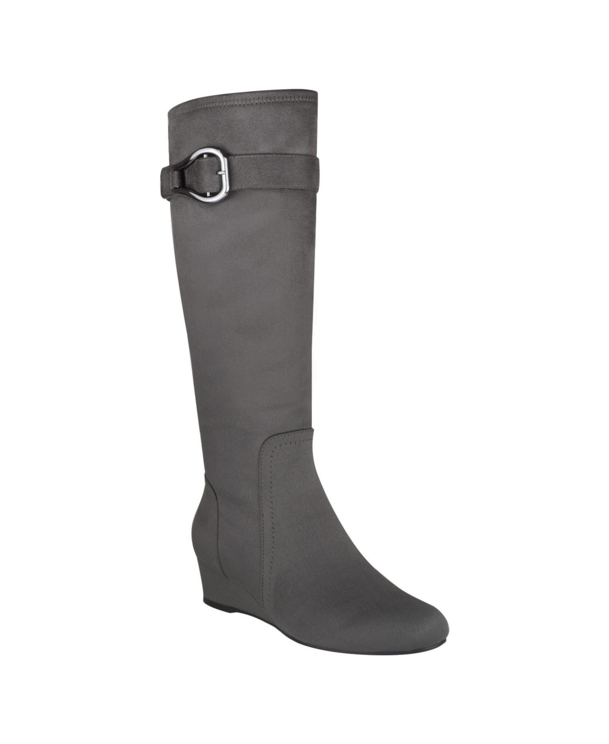 Impo Women's Gelsey Stretch Wedge Boots With Memory Foam In Gunmetal