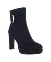 Macy's black sale suede ankle boots