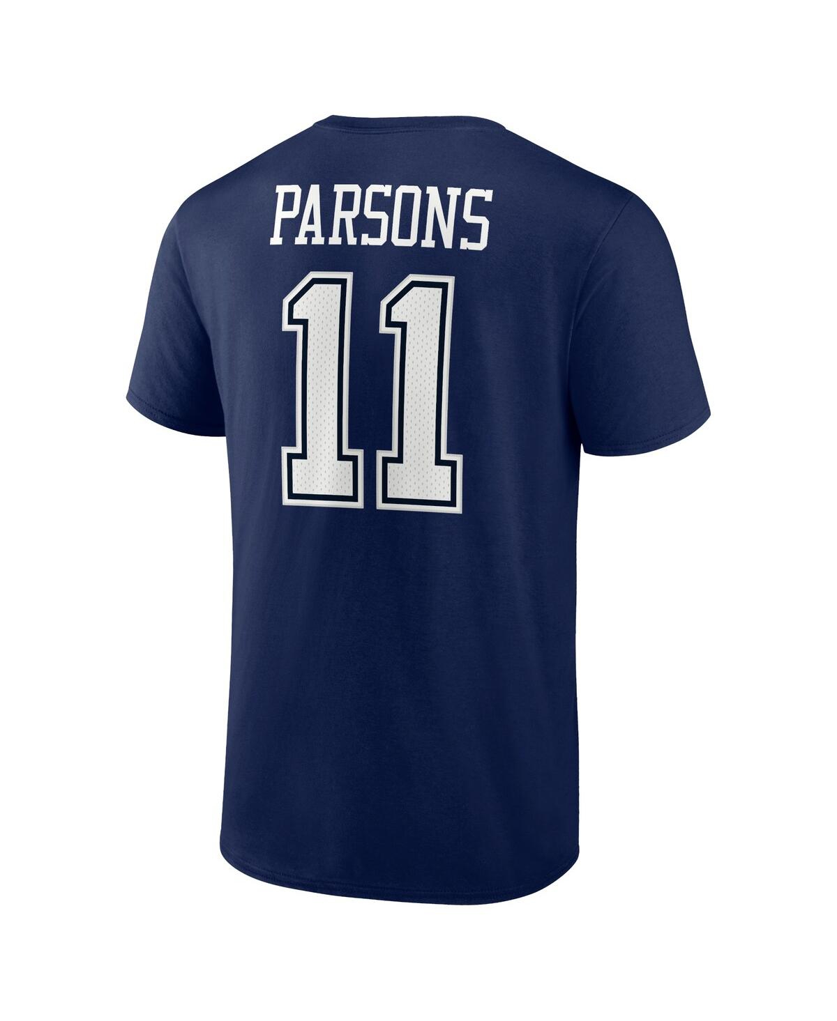 Fanatics Men's  Micah Parsons Navy Dallas Cowboys Player Icon Name And Number T-shirt In Navy