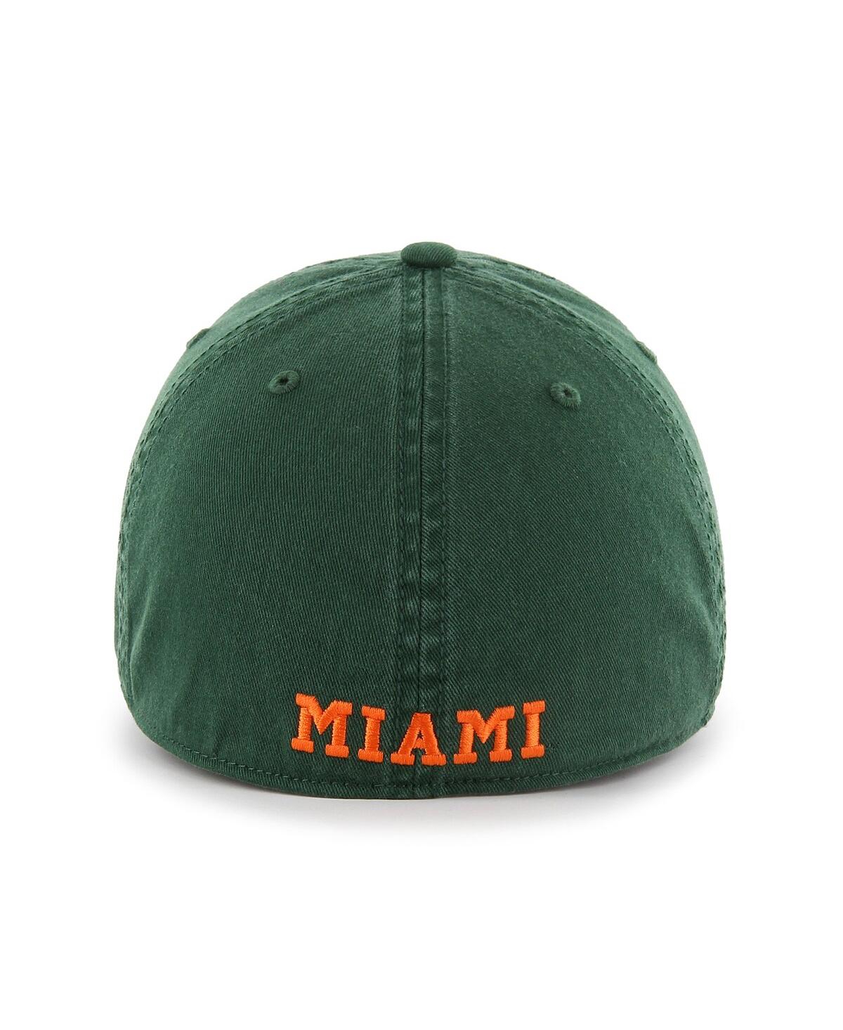 Shop 47 Brand Men's ' Green Miami Hurricanes Franchise Fitted Hat