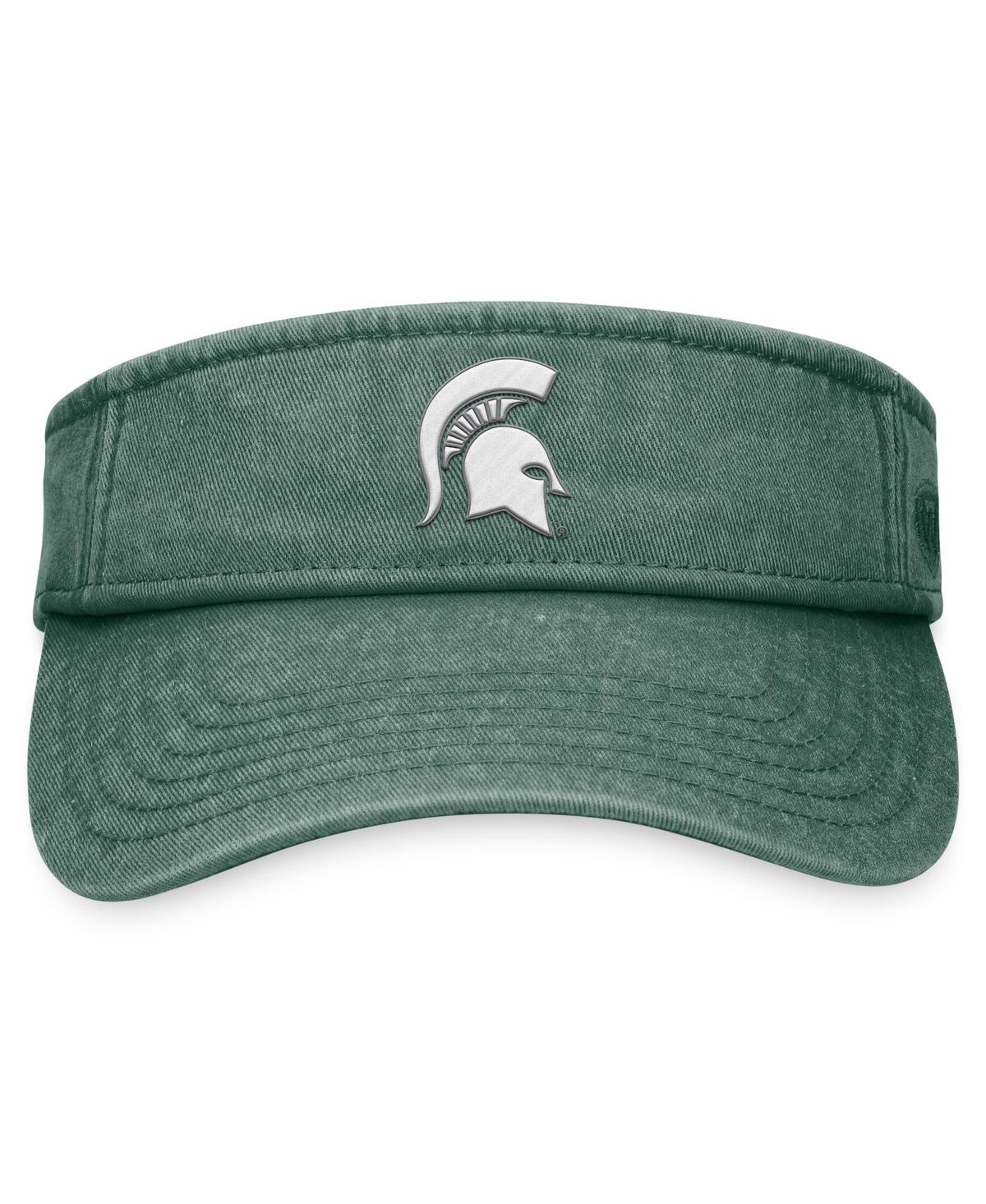 Shop Top Of The World Men's  Green Michigan State Spartans Terry Adjustable Visor