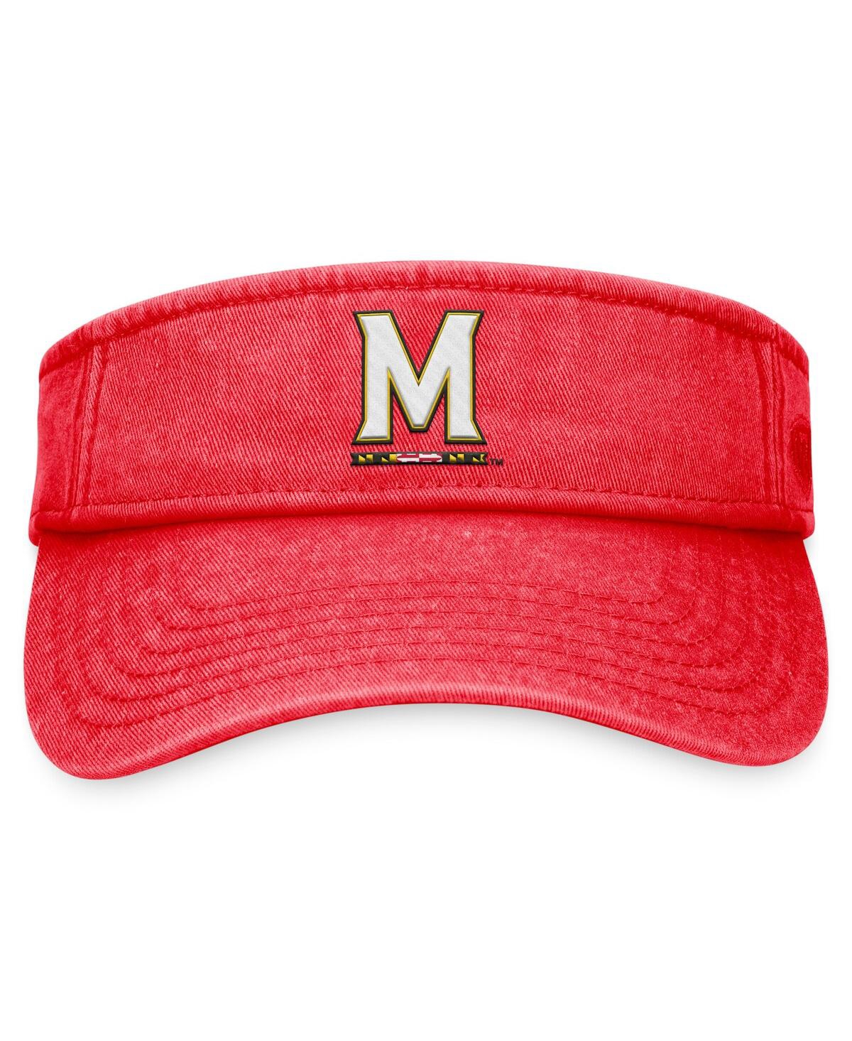 Shop Top Of The World Men's  Red Maryland Terrapins Terry Adjustable Visor