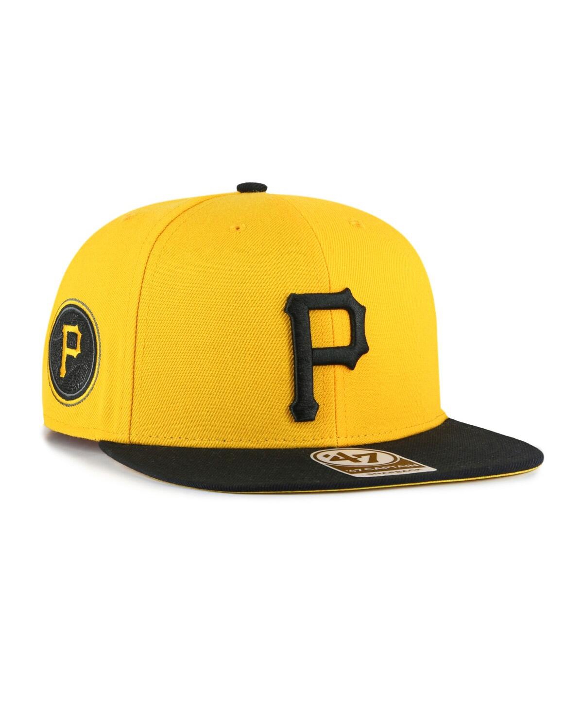 47 Brand Men's ' Gold Pittsburgh Pirates 2023 City Connect Captain Snapback Hat