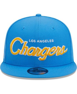 Men's Powder Blue Los Angeles Chargers Main Script 9FIFTY Snapback Hat