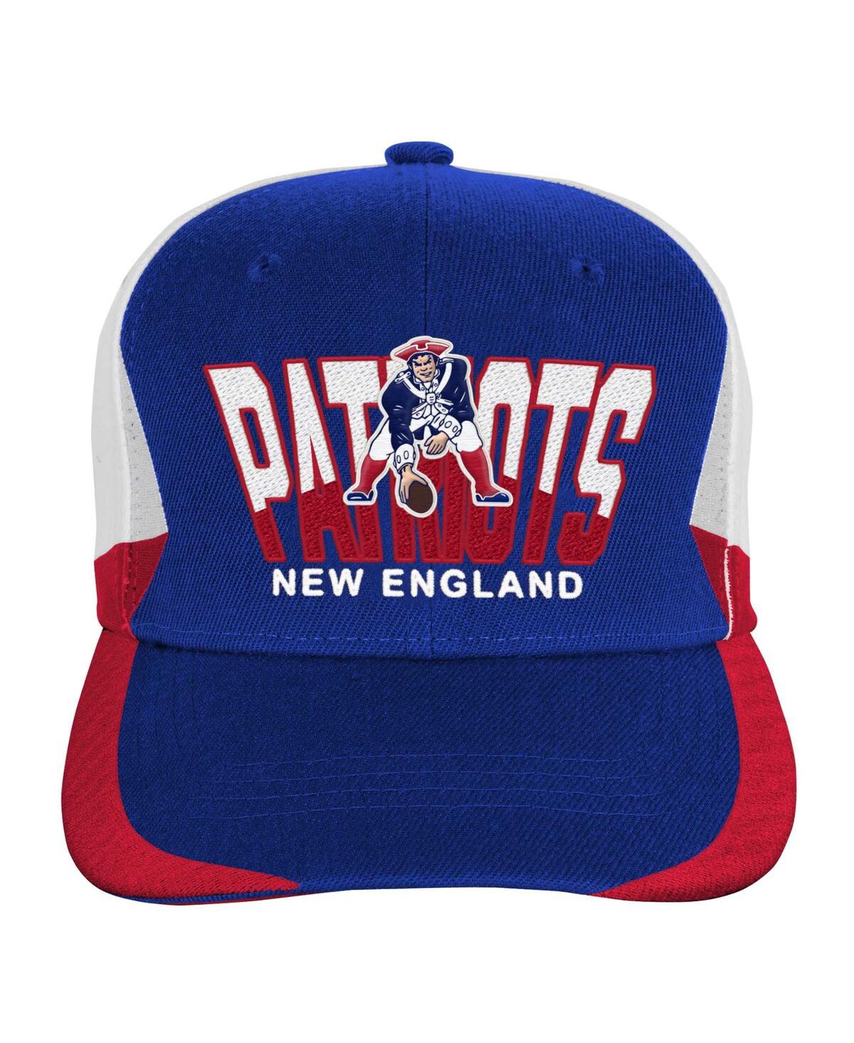 Shop Mitchell & Ness Big Boys And Girls  Royal New England Patriots Retro Dome Precurved Adjustable Hat