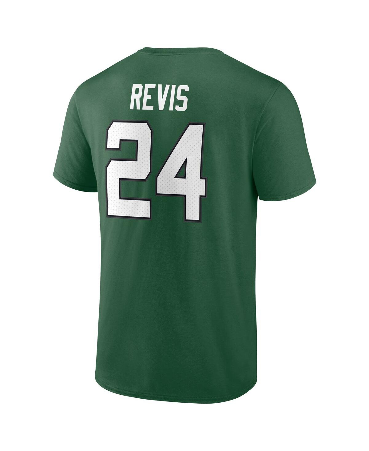 Men's Fanatics Darrelle RevisNew York Jets Retired Player Icon Name and Number T-shirt - Green