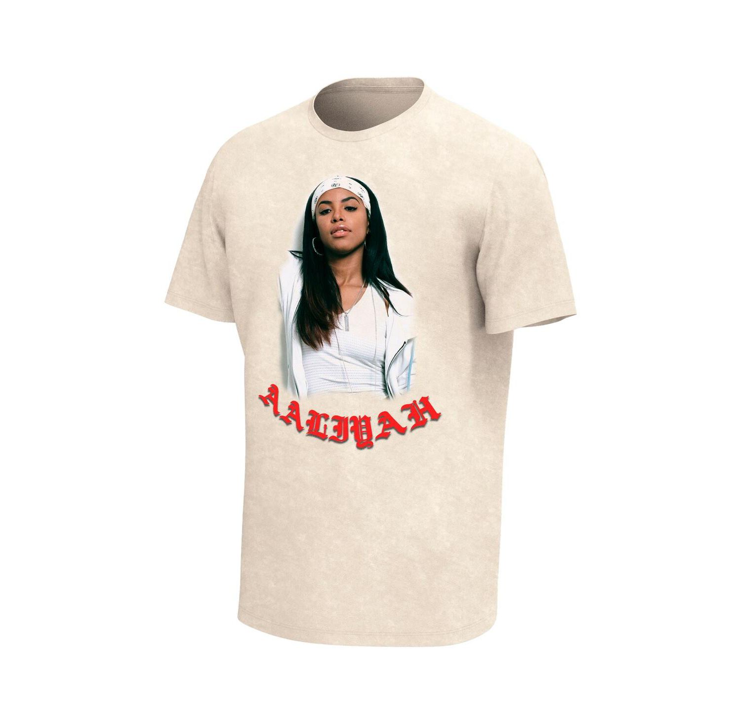 Men's Tan Aaliyah Washed Graphic T-shirt
