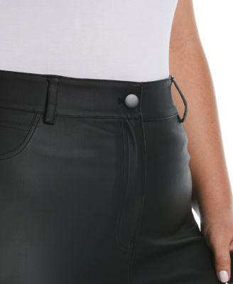 Plus Size 5-Pocket Coated Twill Pants