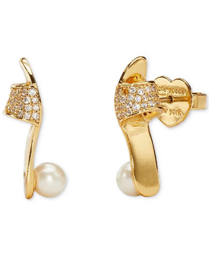 kate spade new york Gold Tone Slide Sandal Stud Earrings Macy s