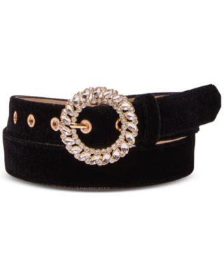velvet belt with rhinestone buckle 2 main image 4