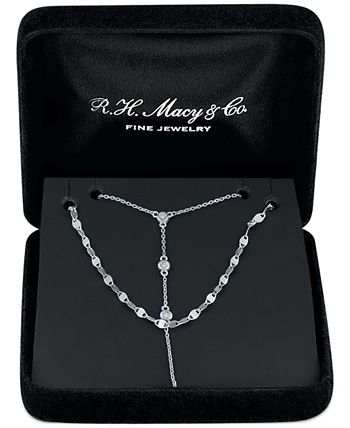 Macy s 2 Pc. Set Diamond Lariat Adjustable Layered Necklaces 1 10