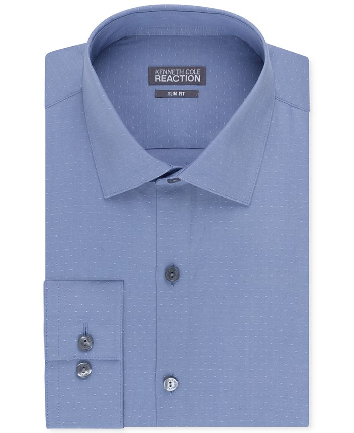 Kenneth Cole Reaction Men's Slim-Fit Dobby Dot Dress Shirt - Macy's