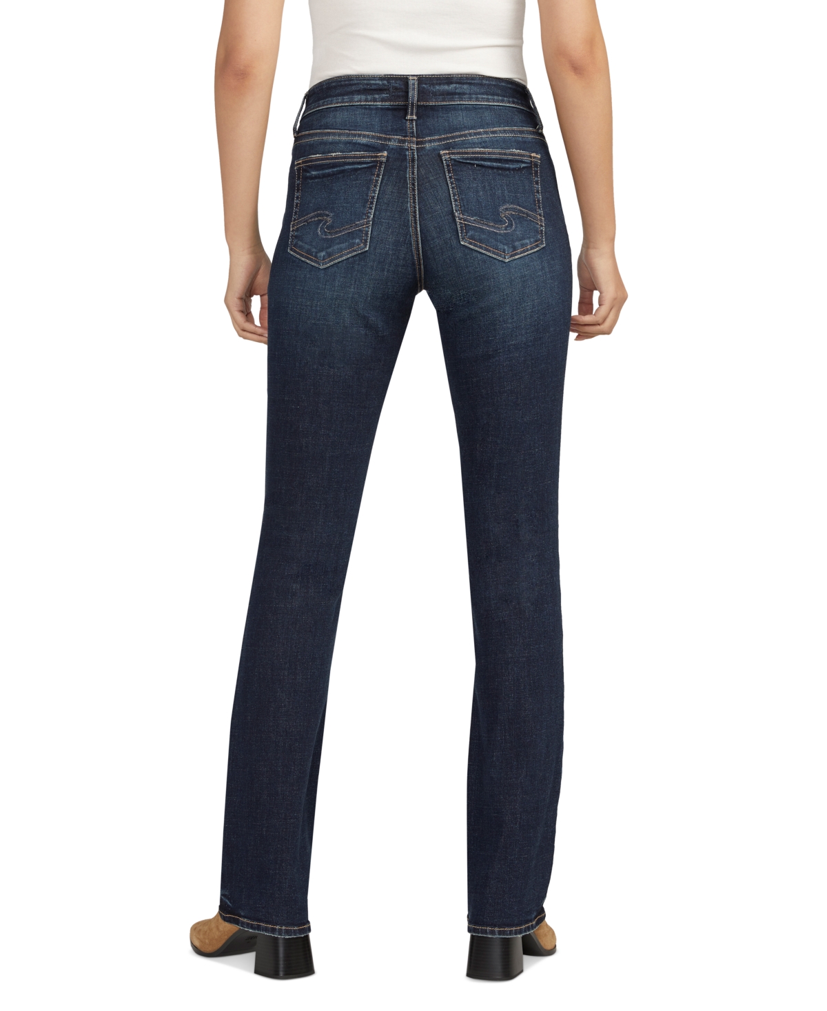 Shop Silver Jeans Co. Women's Elyse Slim-fit Bootcut Denim Jeans In Indigo