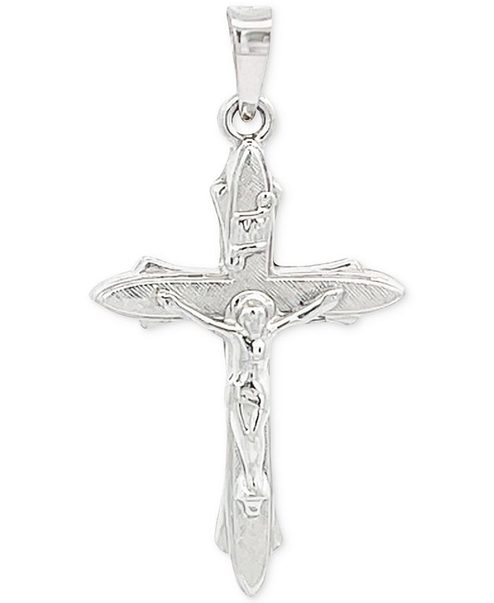 Macy's Crucifix Cross Pendant in 14k White Gold - Macy's