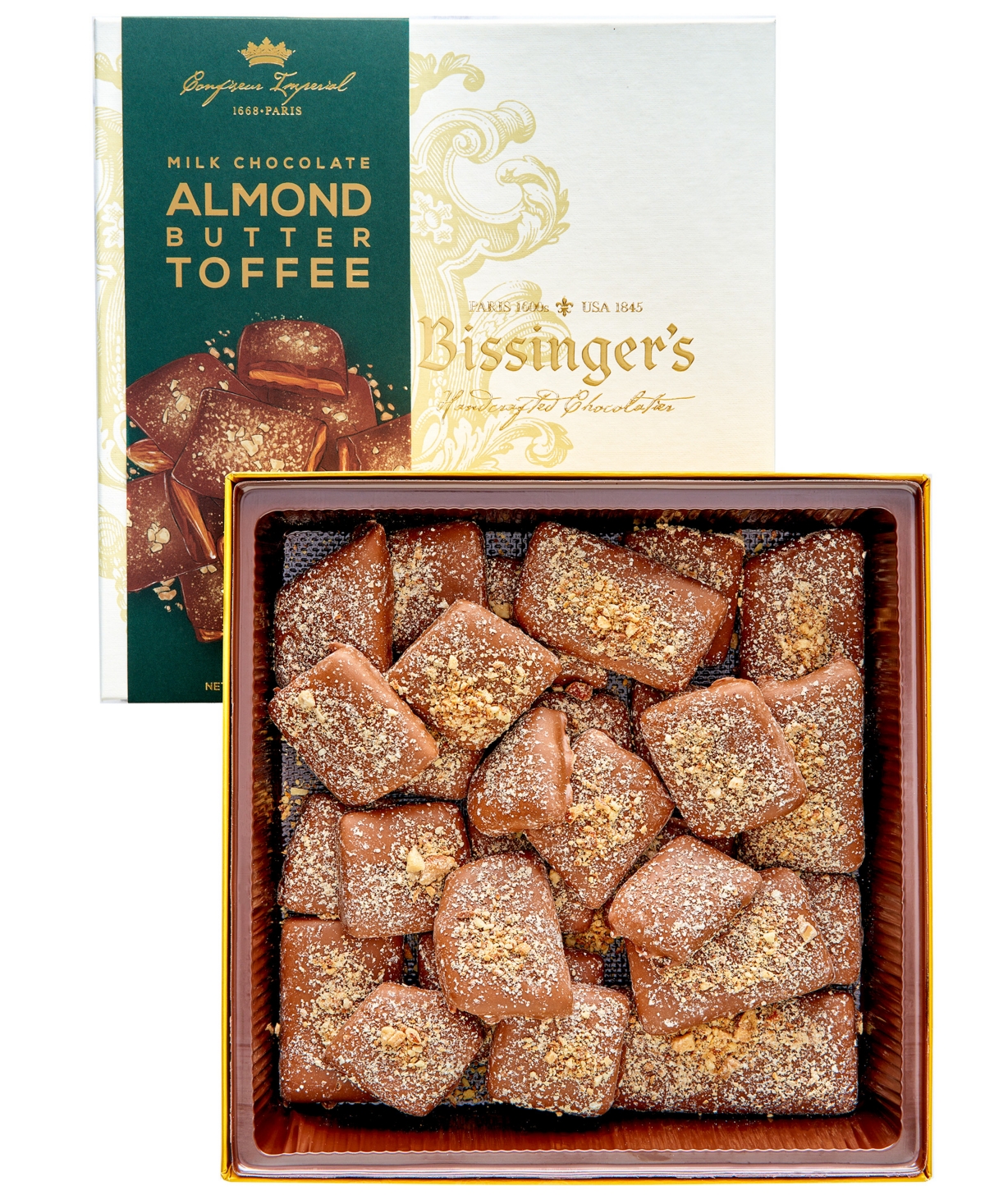 Bissinger's Handcrafted Chocolate Milk Almond Toffee, 12 oz In No Color
