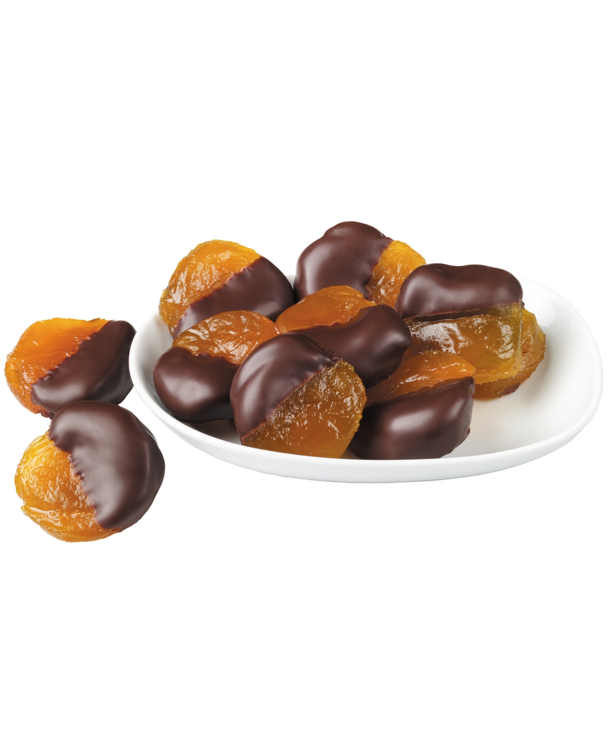 Shop Bissinger's Handcrafted Chocolate Dark Glaceed Apricots, 9 Piece In No Color
