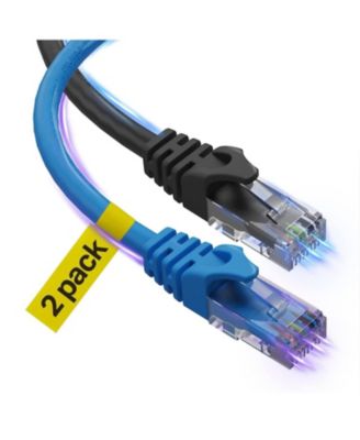 Ultra Clarity Cables Cable Ethernet Cat6 (3 Pies) LAN, UTP Cat 6 RJ45, Red, Parche, Cable De Internet, Paquete De 20 (3 Pies