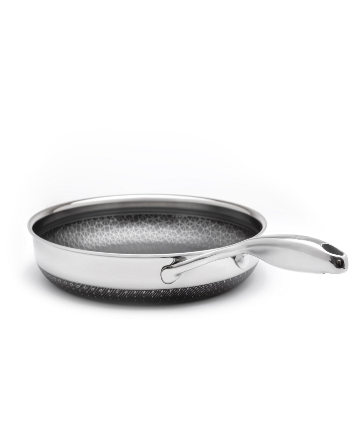 Shop Livwell Diamondclad Stainless Steel Aluminum Core 12" Hybrid Pan In Silver,black