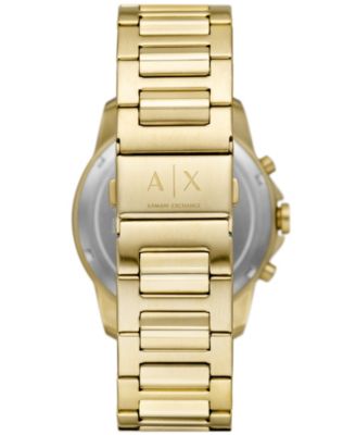 Men's Chronograph Gold-Tone Stainless Steel Watch 44mm Set, 2 Pieces