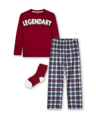 Max & Olivia Little Boys Pajama with Socks, 3 Piece Set - Macy's