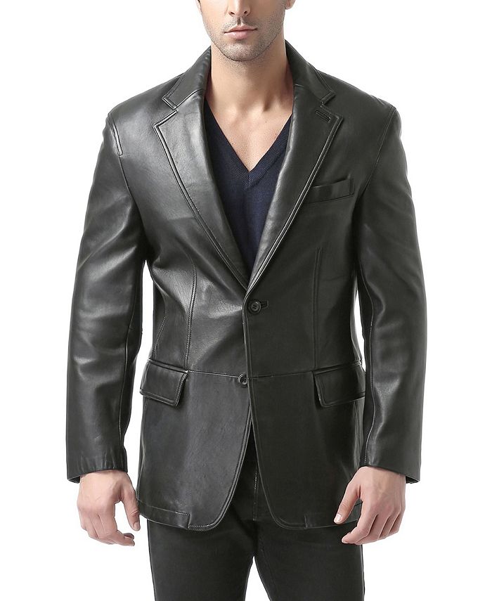BGSD Men Two-Button Leather Blazer - Macy's