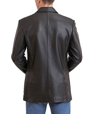Men's Men Kai Two-Button Leather Blazer